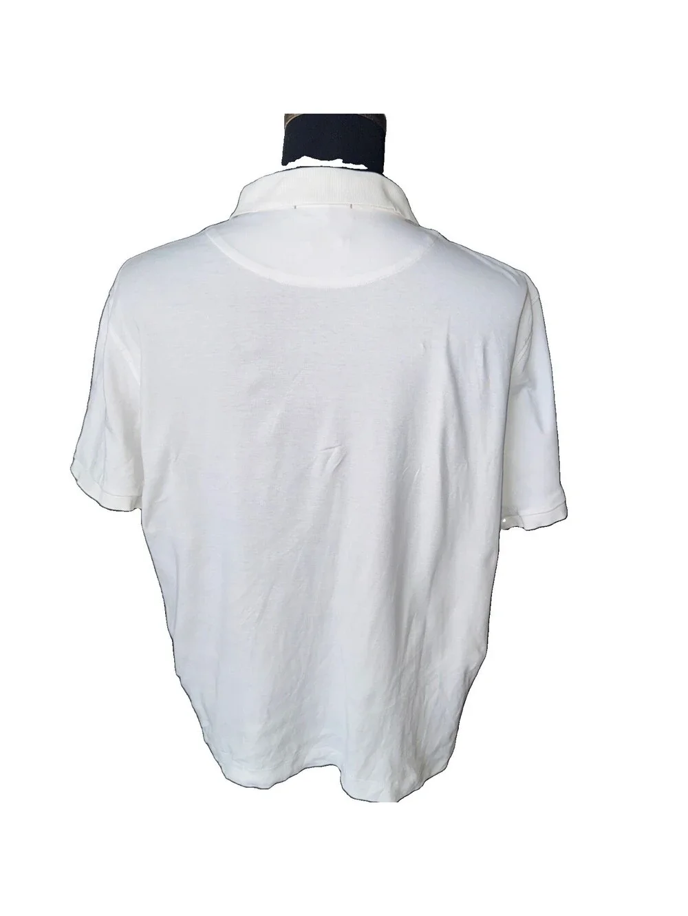 BANANA REPUBLIC MENS LUXURY-TOUCH PERFORMANCE POLO IN OPTIC WHITE-XL